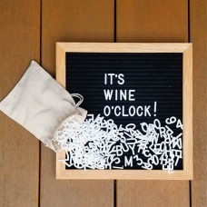 Felt Letter Board Black Felt 10&apos;&apos;x10&apos;&apos; Changeable Wooden Message Board Sign NEW   202365546801